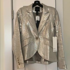 NWT Smythe Silver Linen Blazer - UK Size 4